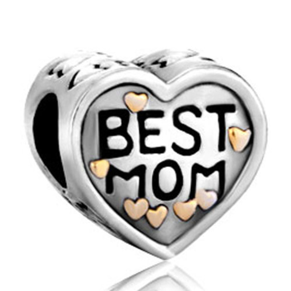 Pugster Best Mom Heart Charm - Fits Pandora - Picture 3 of 3